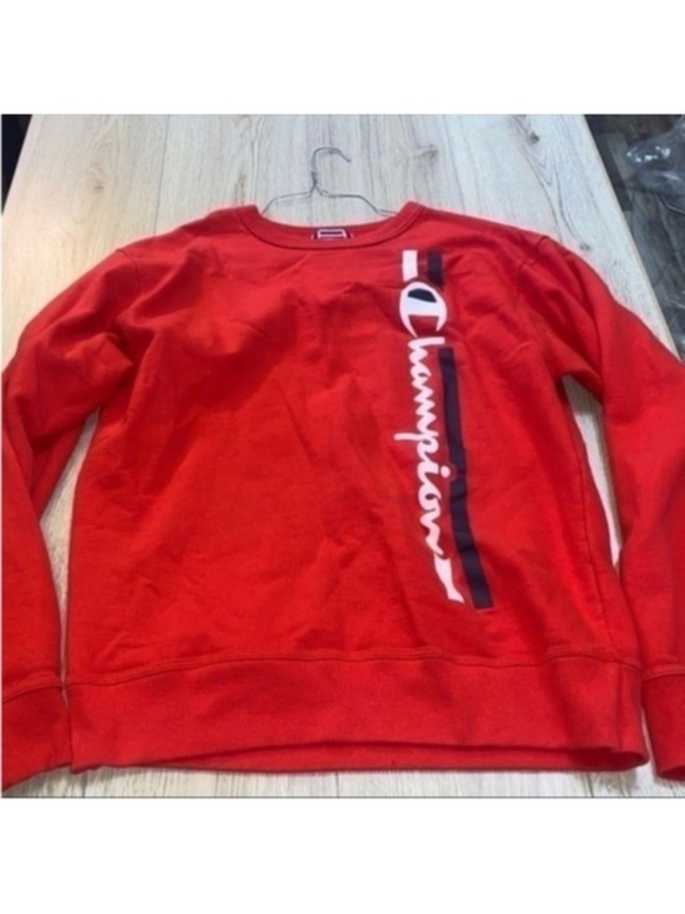 Champion red crewneck sweatshirt crew sweater